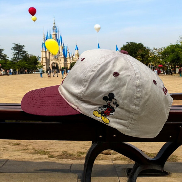 Vintage Disney Mickey Mouse Embroidered Initial M Snapback Cap Dad Hat READ - Picture 5 of 7